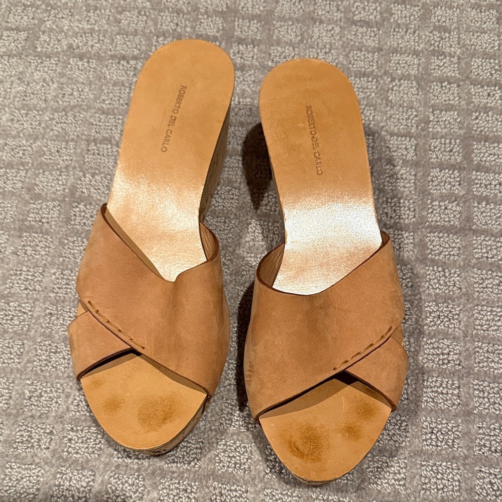 Roberto del Carlo Brown Women's Sandals
